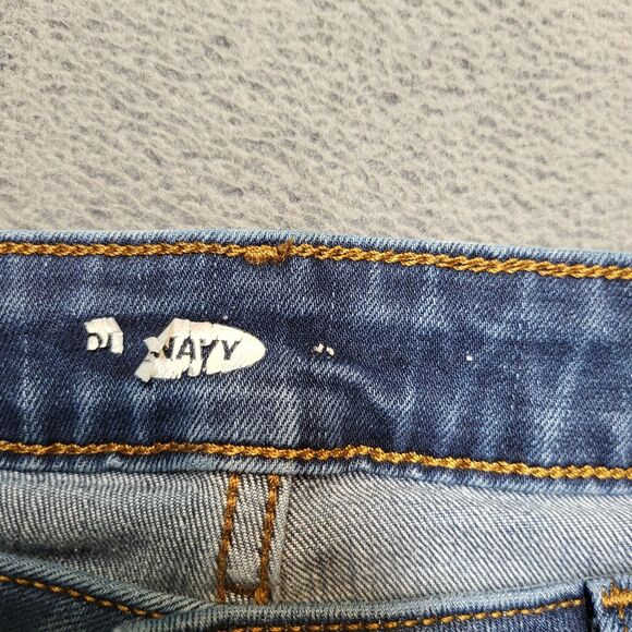 Old Navy Jeans Womens 8 Blue Boot Cut Distressed Denim Stretch - Picture 3 of 10